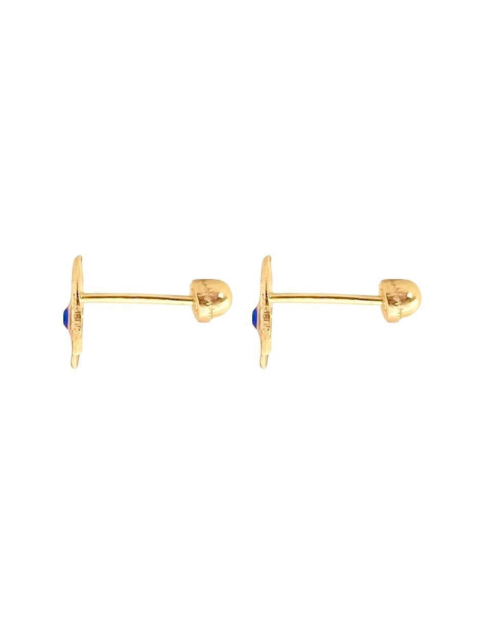 Broqueles de corazón de oro con acabado esmaltado 5