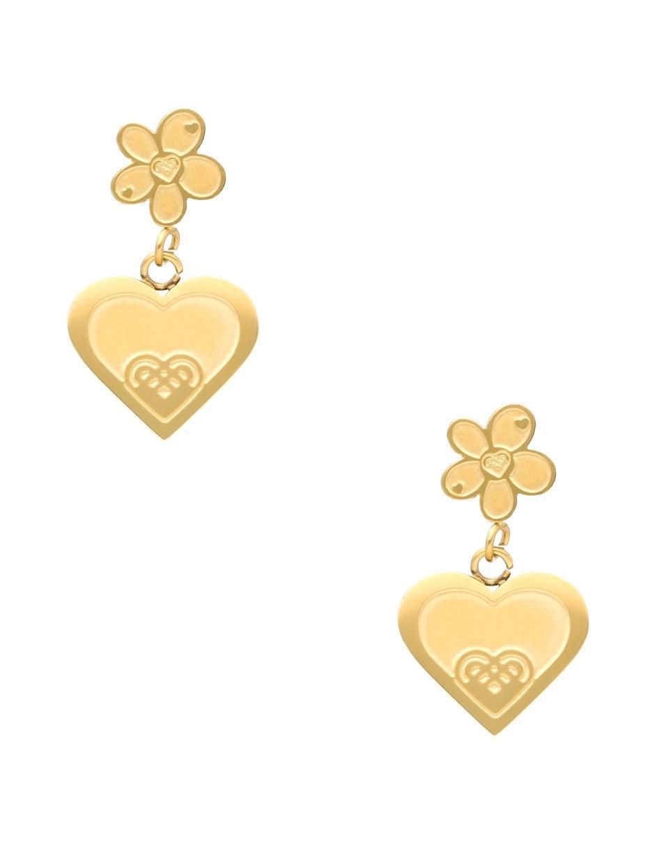 Broqueles de corazón con acabado brillante Broqueles de corazón con acabado brillante