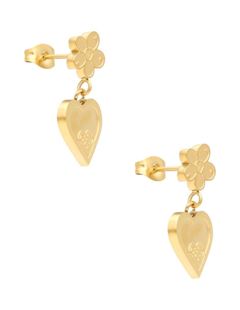 Broqueles de corazón con acabado brillante 4