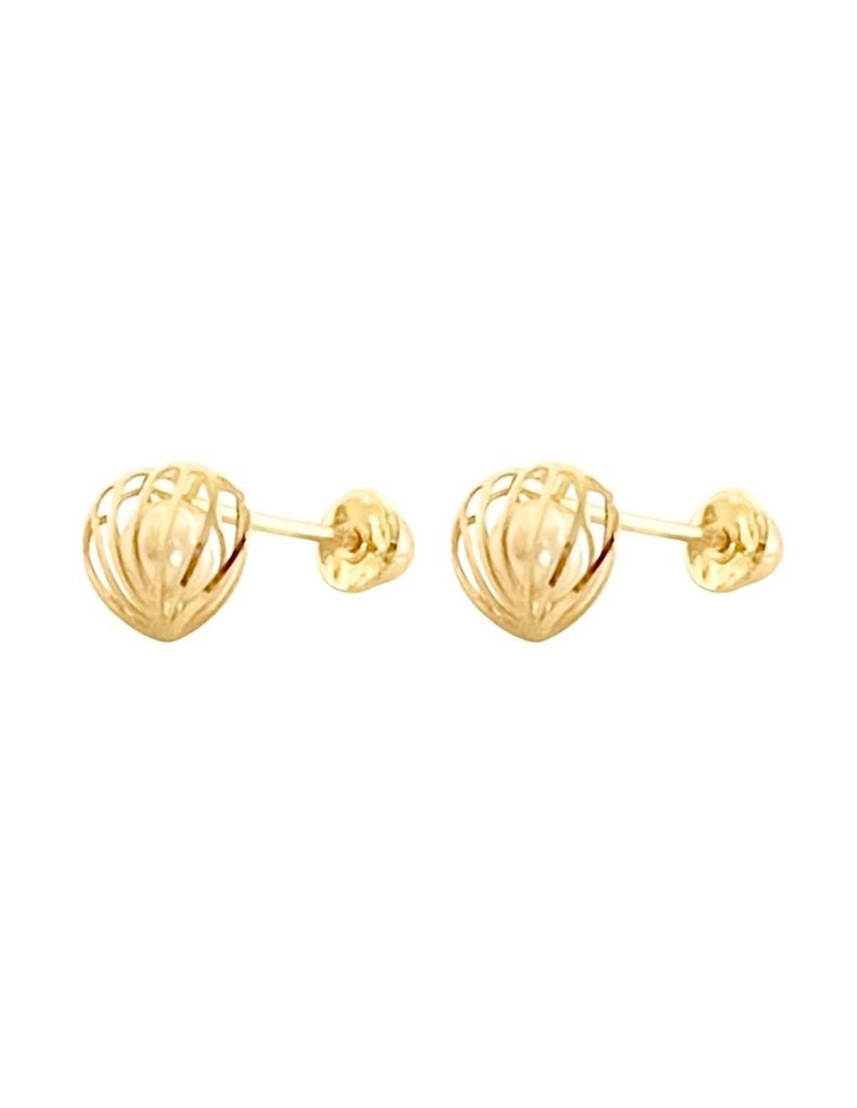 Broqueles de concha de oro perla 4