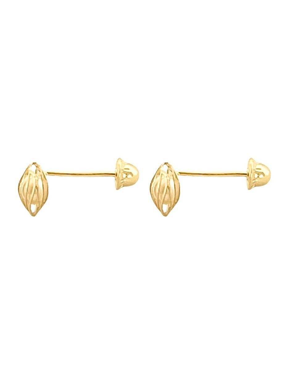 Broqueles de concha de oro perla 5