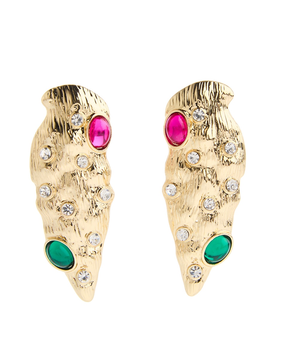 Aretes con acabado pavé fantasía Aretes con acabado pavé fantasía