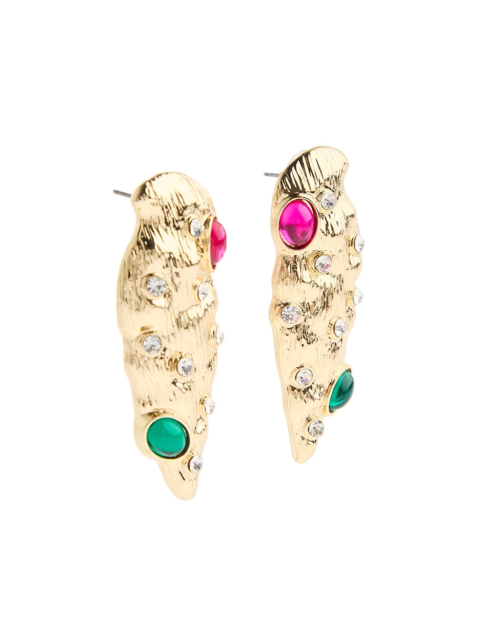 Aretes con acabado pavé fantasía 2