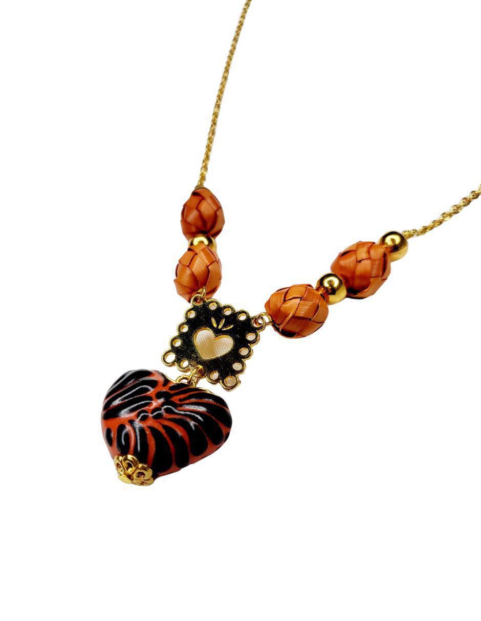 Collar no aplica "de (si aplica)" corazón maria rayuela talavera "de" estaño 24 k