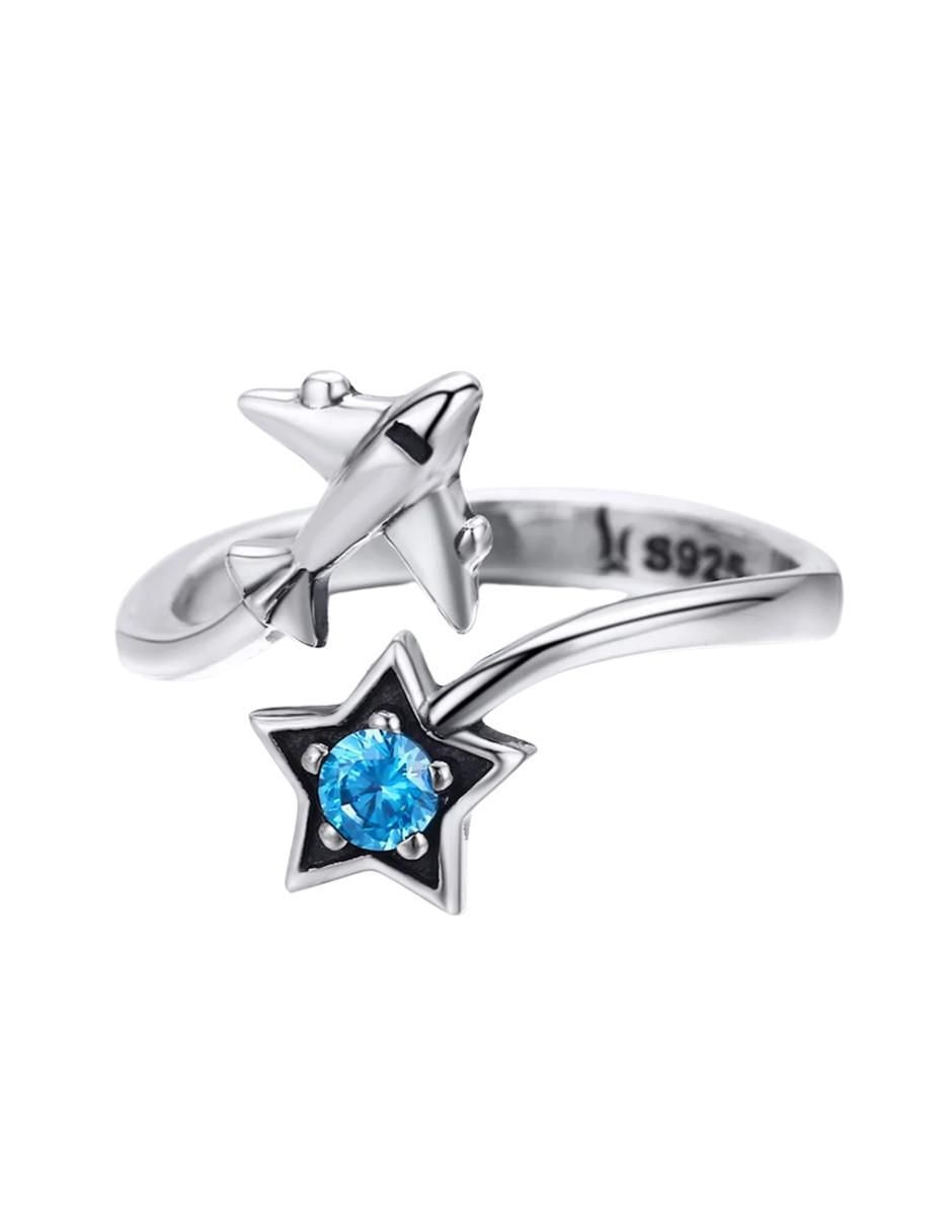 Anillo de estrella Beauty P 925 de plata circonita brillante Anillo de estrella Beauty P 925 de plata circonita brillante