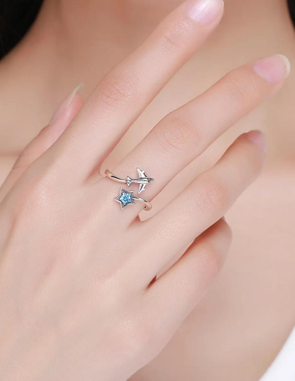 Anillo de estrella Beauty P 925 de plata circonita brillante 2