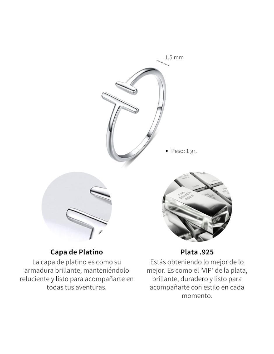 Anillo geométrico Beauty P 925 de plata pulido 4