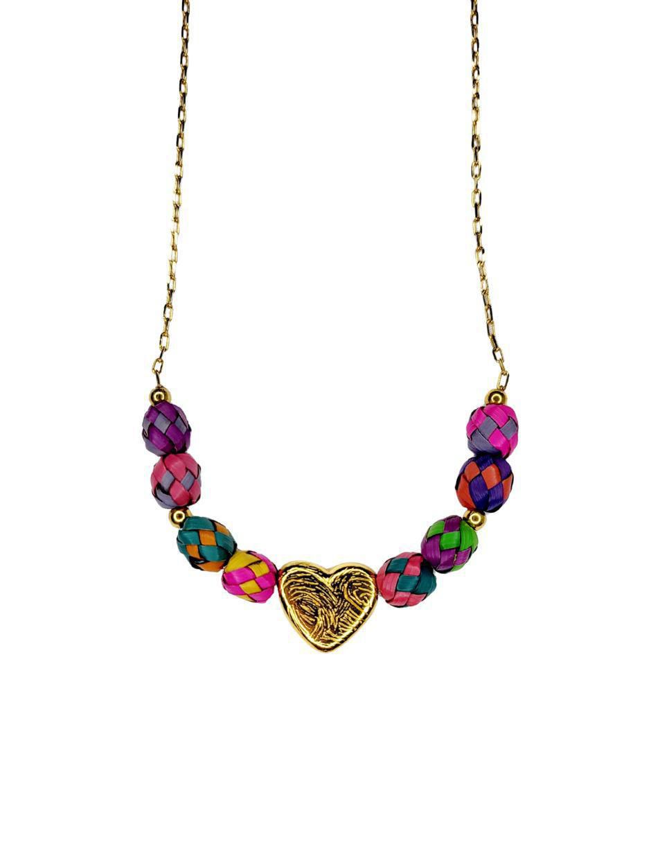 Collar de corazón Palma 24 K Collar de corazón Palma 24 K