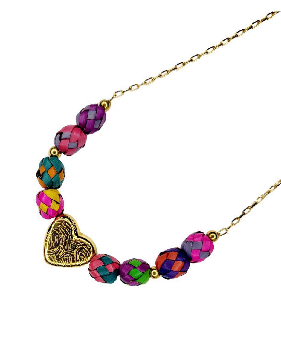 Collar de corazón Palma 24 K 3