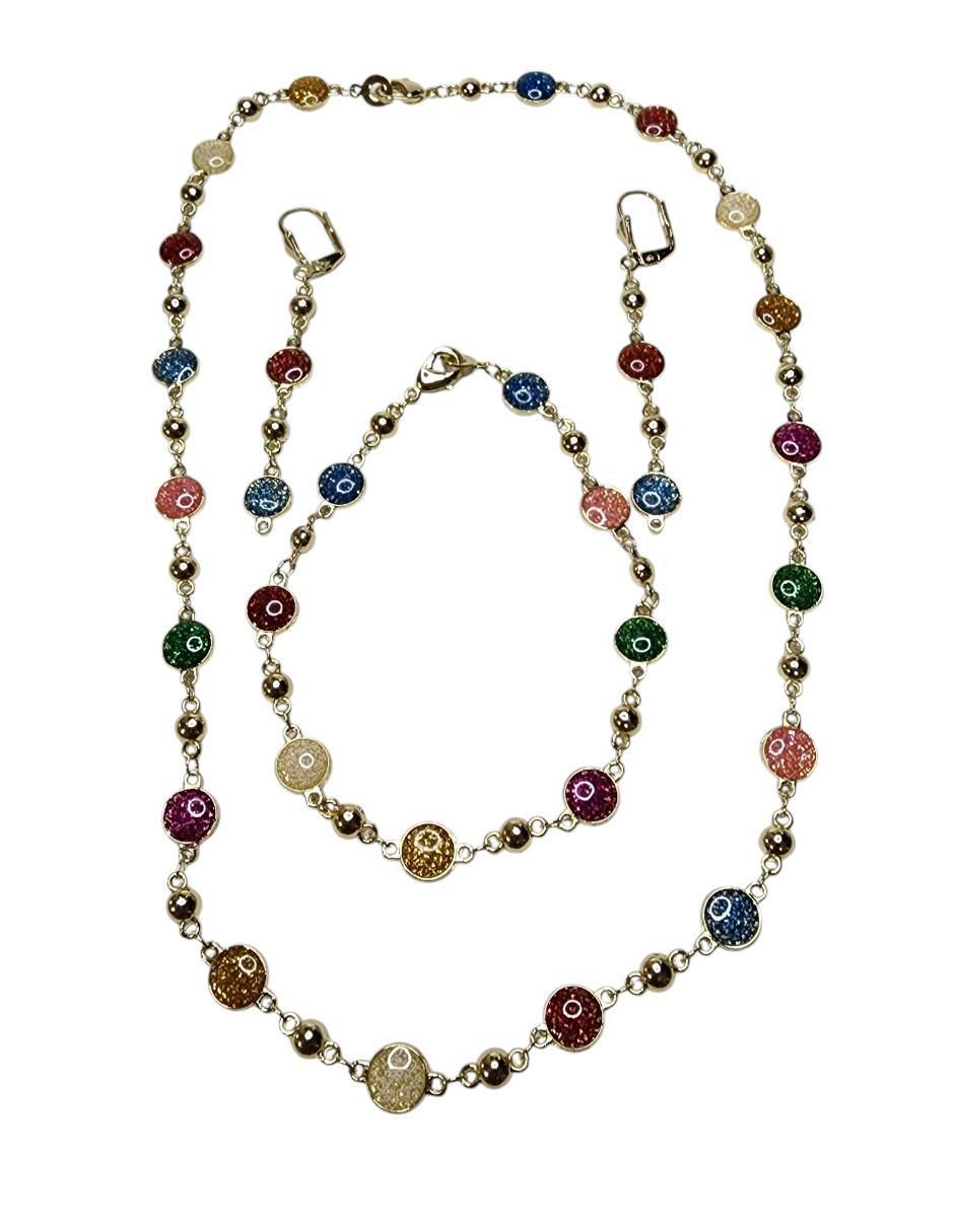 Set collar, pulsera y aretes