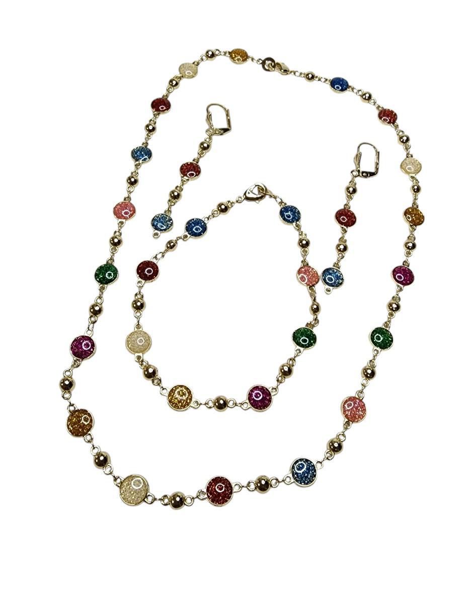 Set collar, pulsera y aretes 2