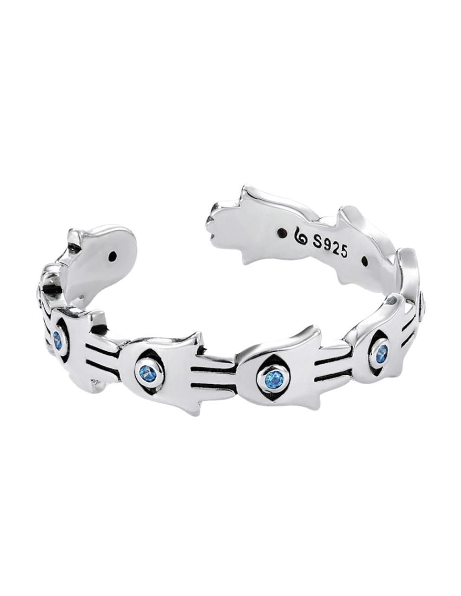 Anillo de mano Beauty P 925 de plata circonita brillante