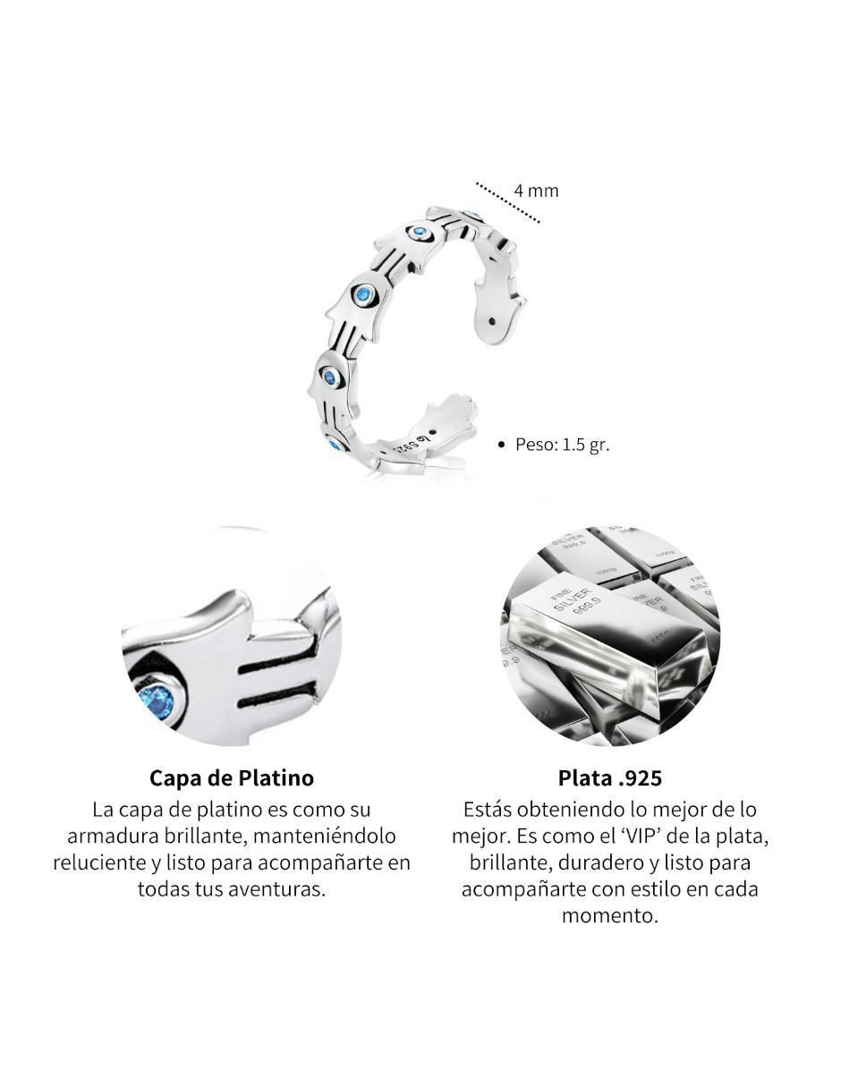 Anillo de mano Beauty P 925 de plata circonita brillante 5