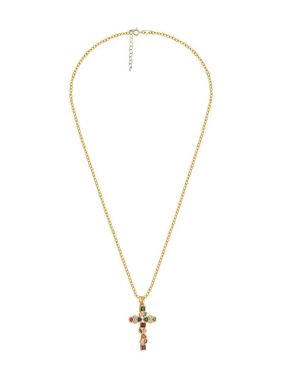 Collar de cruz 18 K 2