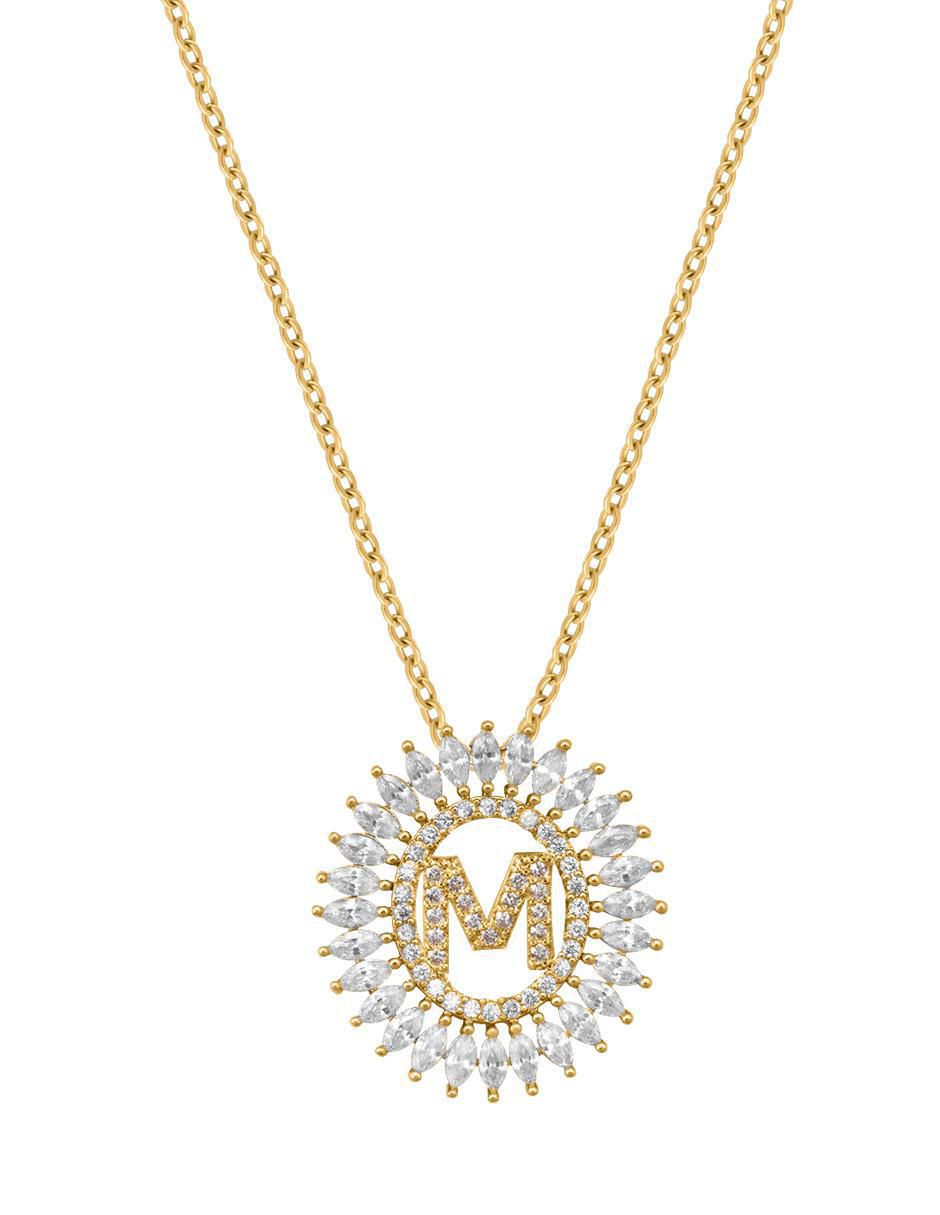 Collar de letra m 18 K