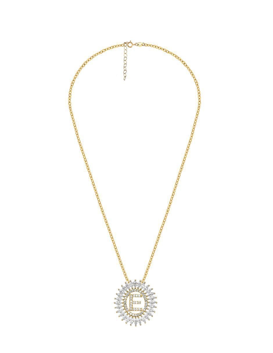 Collar de letra e 18 K 2