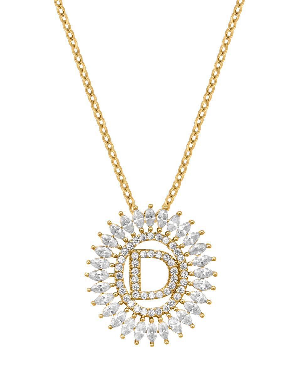 Collar de letra d 18 K