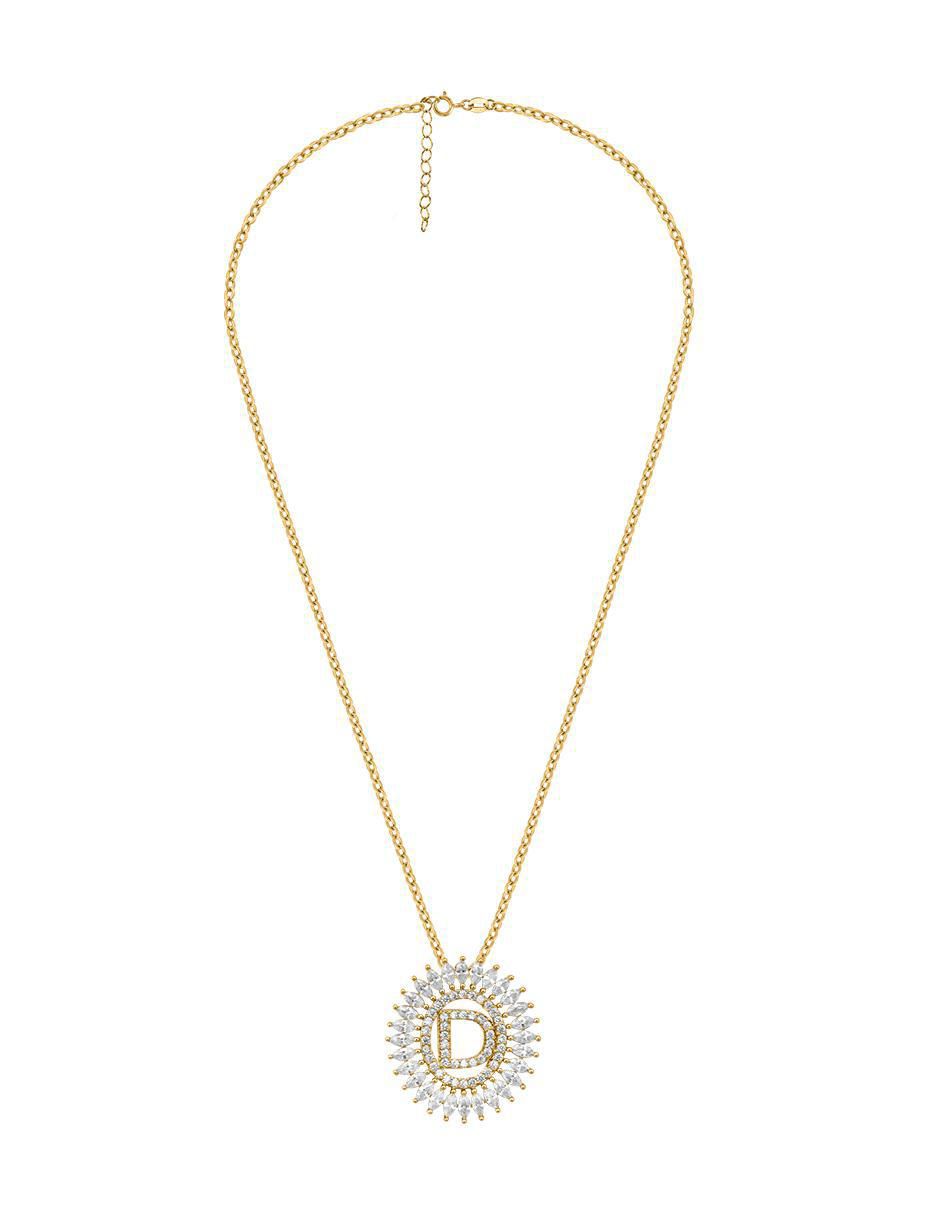 Collar de letra d 18 K 2