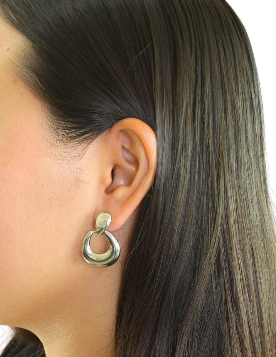 Aretes ovalados Tendencias con acabado brillante 5