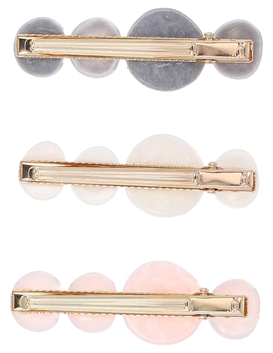 Set broche para cabello con acabado brillante 3