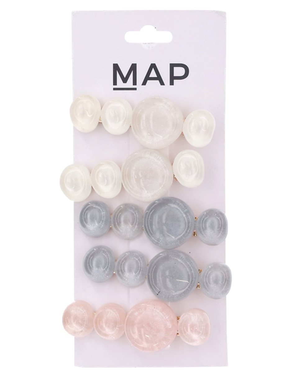 Set broche para cabello con acabado brillante 4