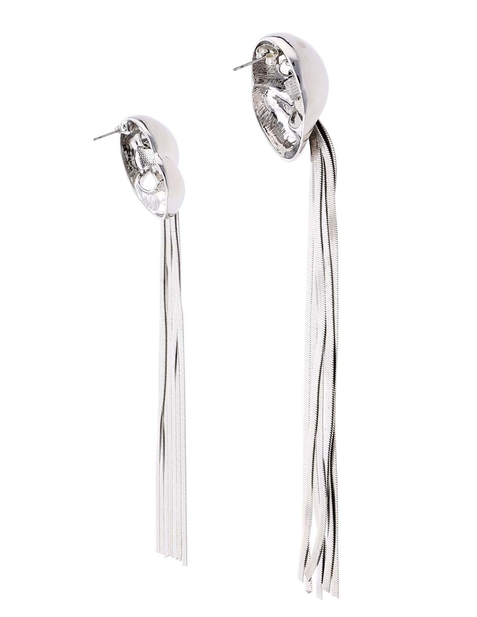 Aretes largos con acabado pulido 3