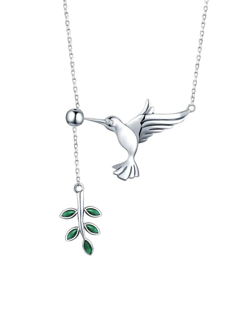 Collar de colibrí Nature de plata P 925 Collar de colibrí Nature de plata P 925