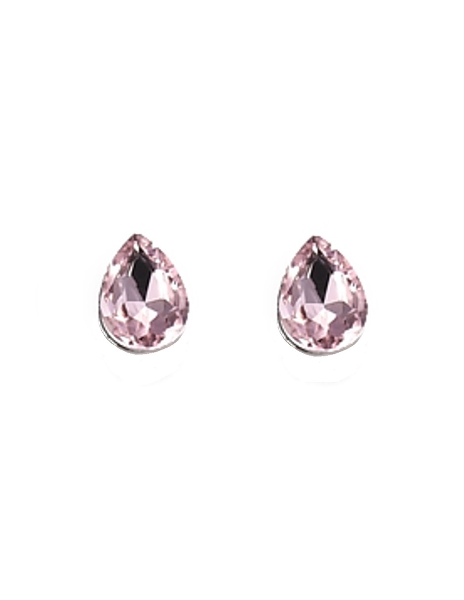 Aretes y collar de gota de metal cristal 2