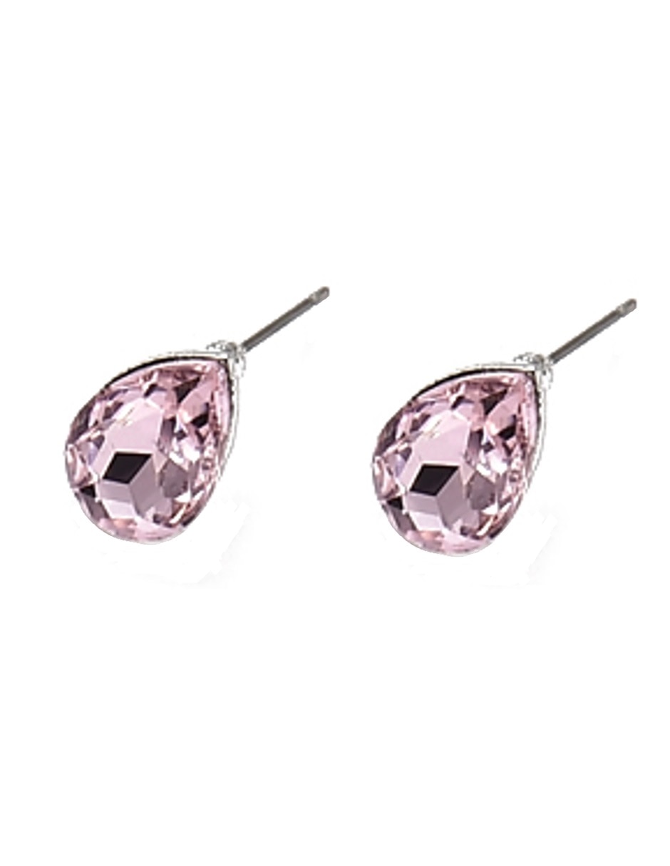 Aretes y collar de gota de metal cristal 3