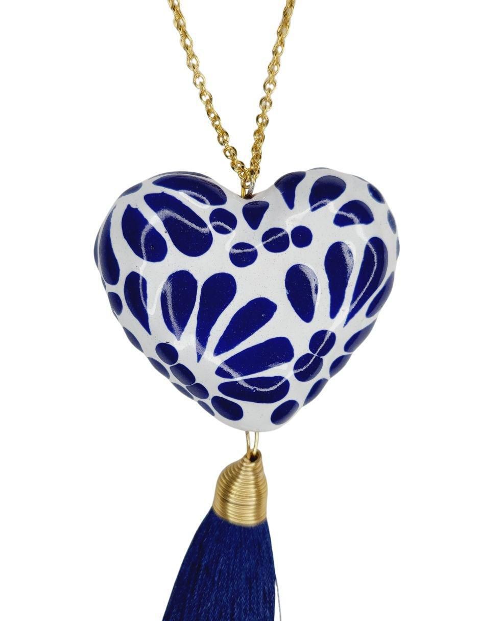 Collar de corazón Talavera 24 K 2