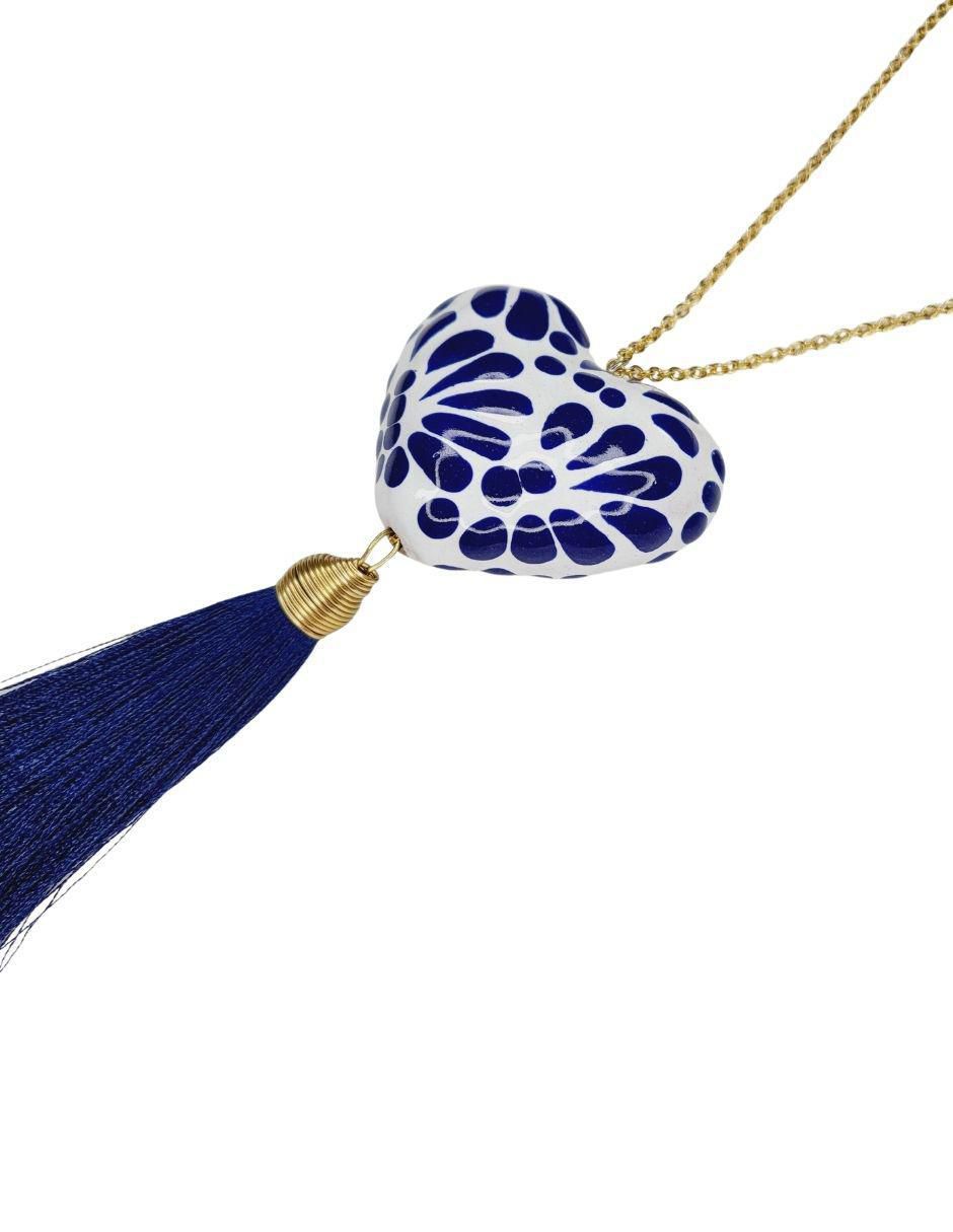 Collar de corazón Talavera 24 K 3