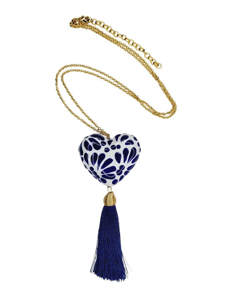 Collar de corazón Talavera 24 K 5