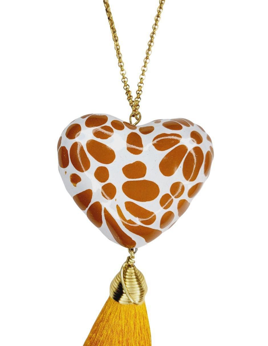 Collar no aplica "de (si aplica)" corazón maria rayuela talavera "de" estaño 24 k