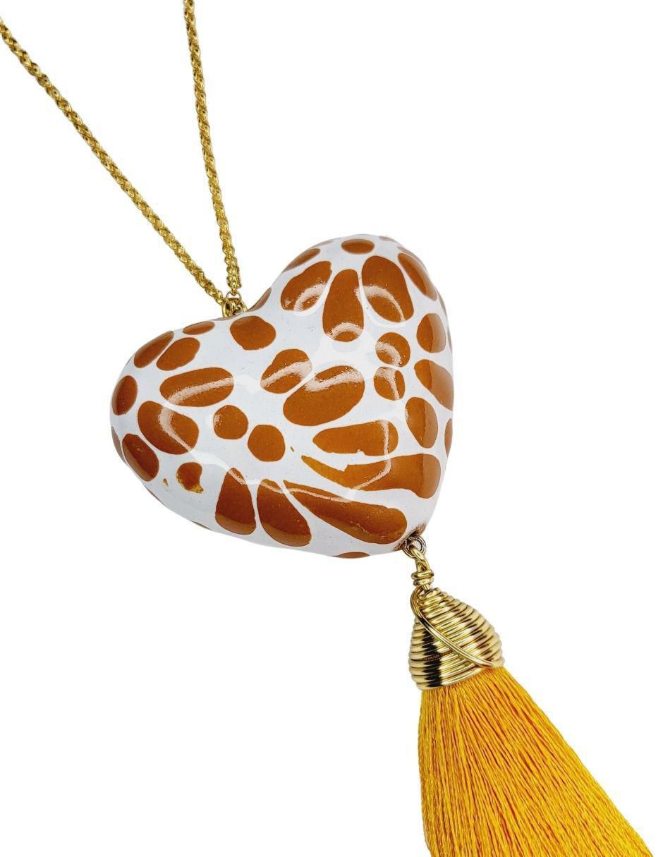Collar no aplica "de (si aplica)" corazón maria rayuela talavera "de" estaño 24 k