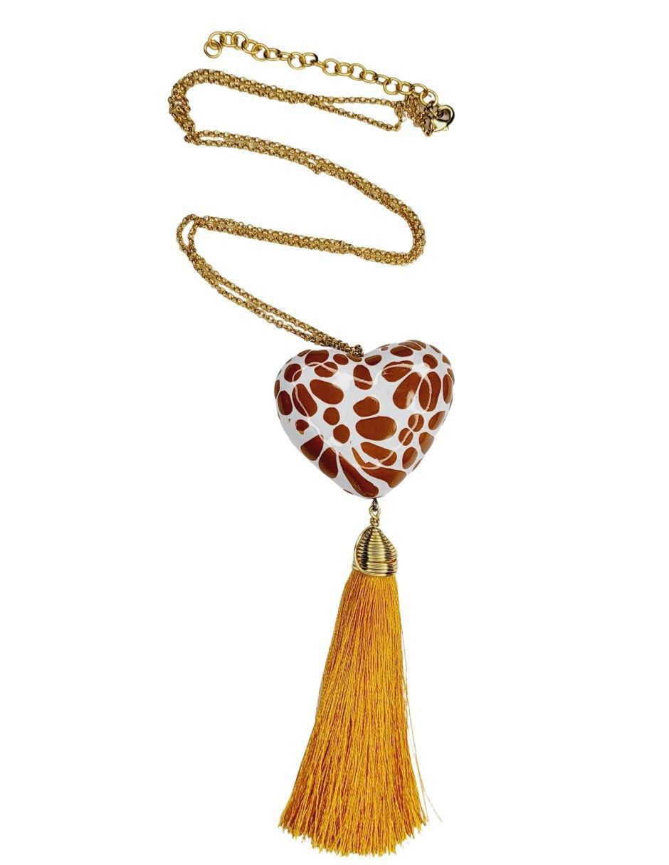 Collar no aplica "de (si aplica)" corazón maria rayuela talavera "de" estaño 24 k
