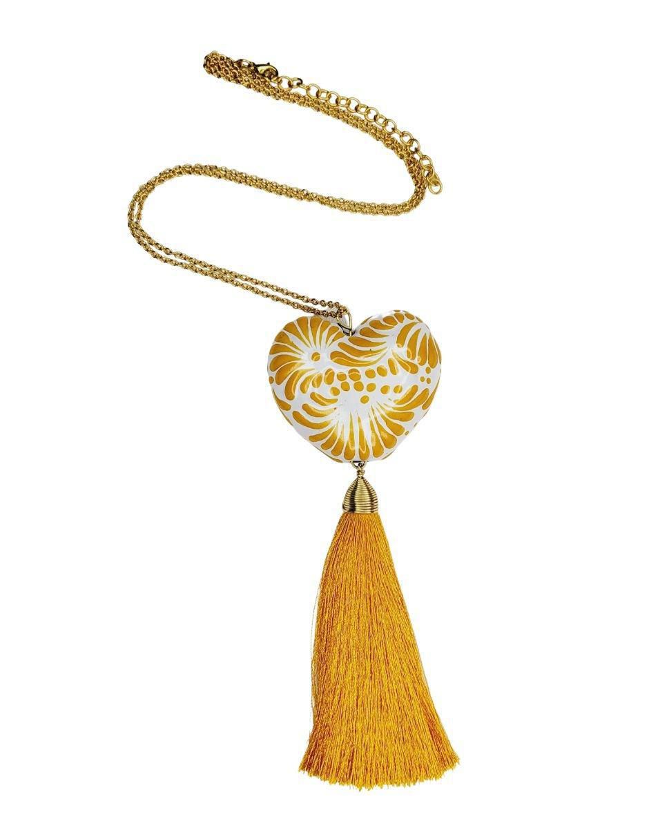 Collar no aplica "de (si aplica)" corazón maria rayuela talavera "de" estaño 24 k