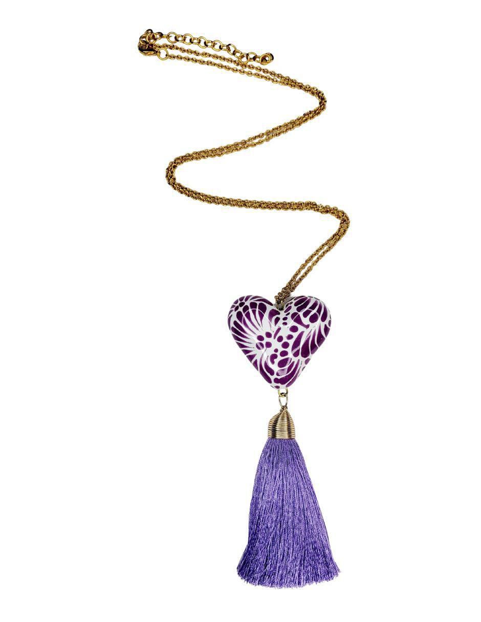 Collar de corazón Talavera 24 K 5
