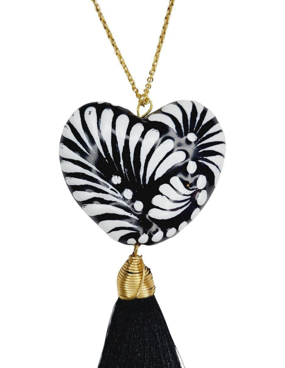 Collar de corazón Talavera 24 K 2