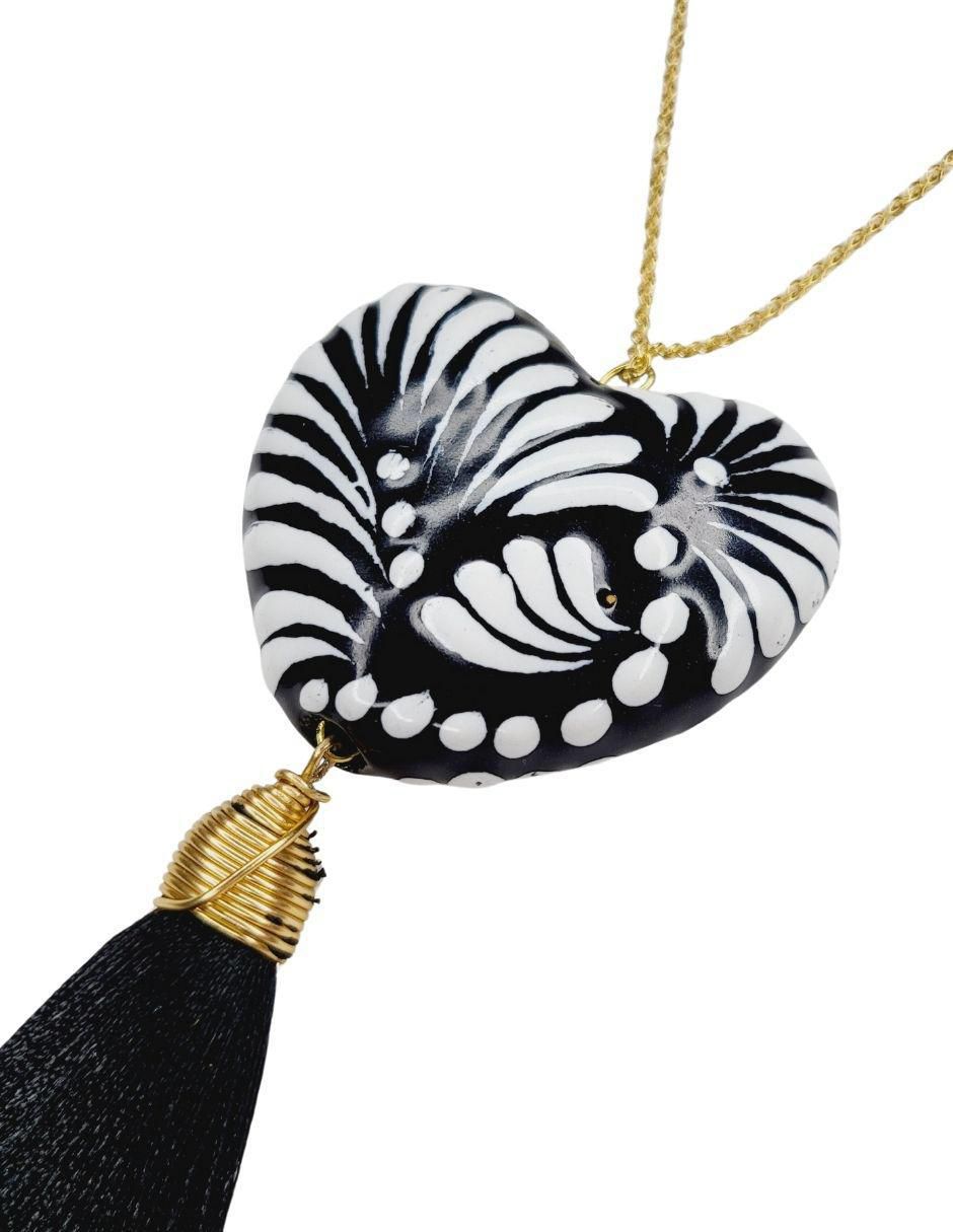 Collar de corazón Talavera 24 K 4