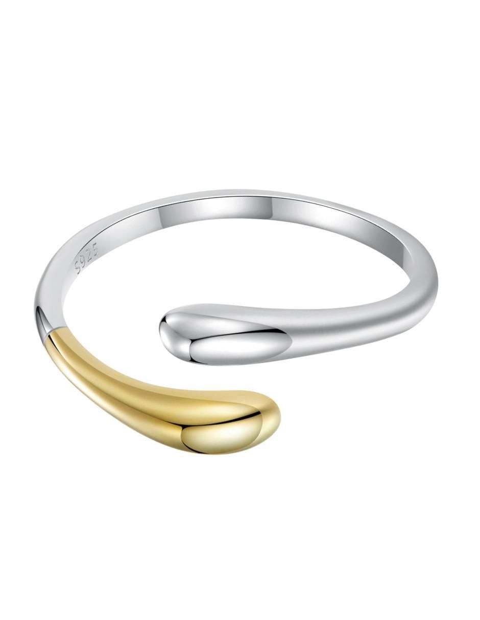 Anillo de gota Beauty P 925 de plata pulido