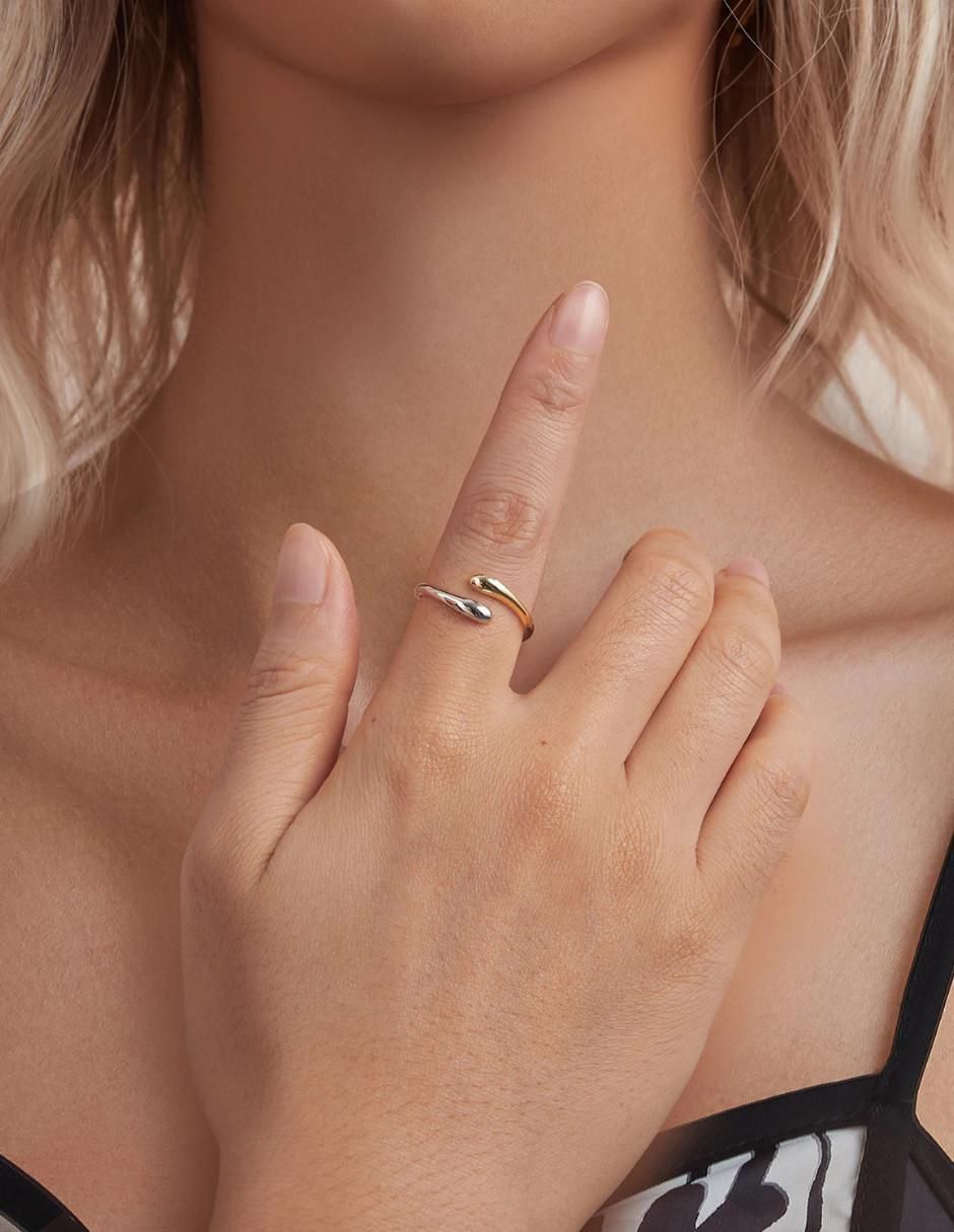 Anillo de gota Beauty P 925 de plata pulido 2