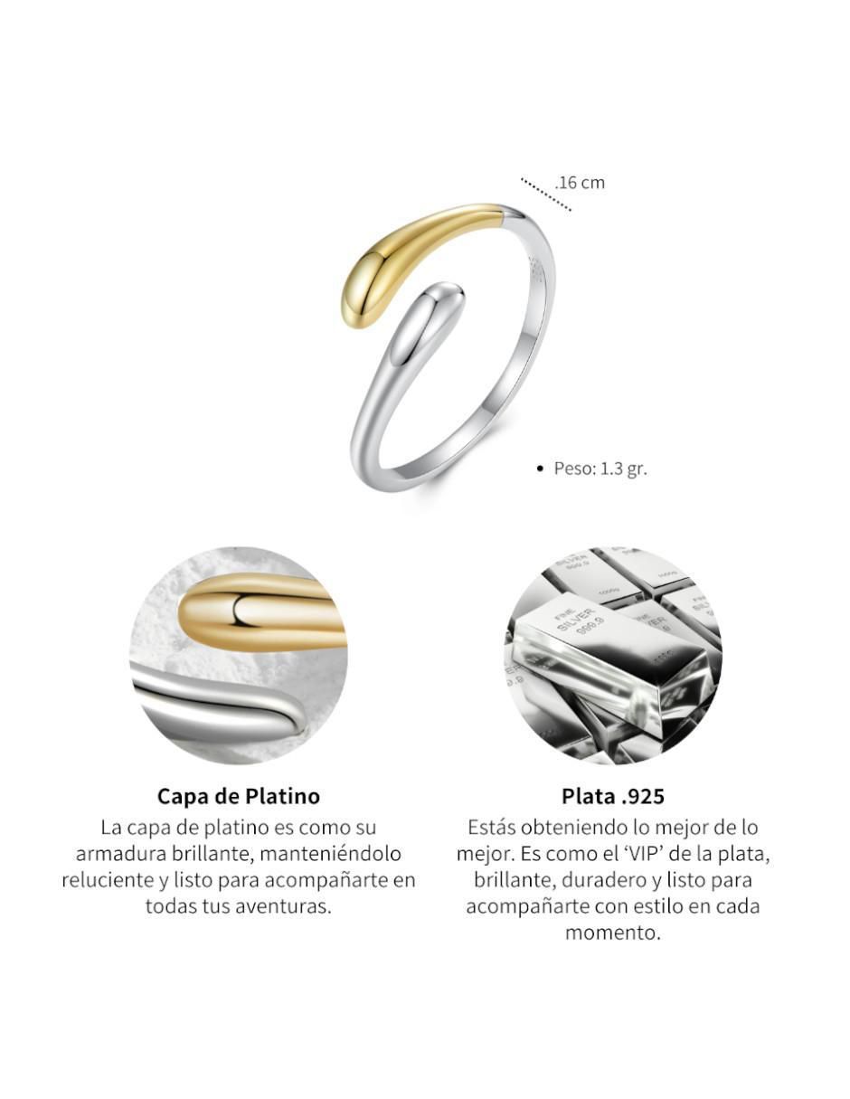 Anillo de gota Beauty P 925 de plata pulido 4