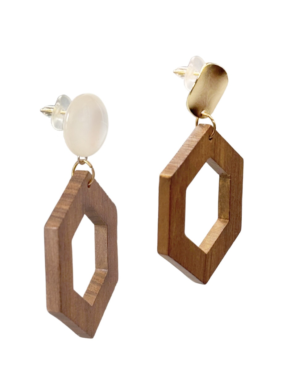 Aretes largos hexagonal 2