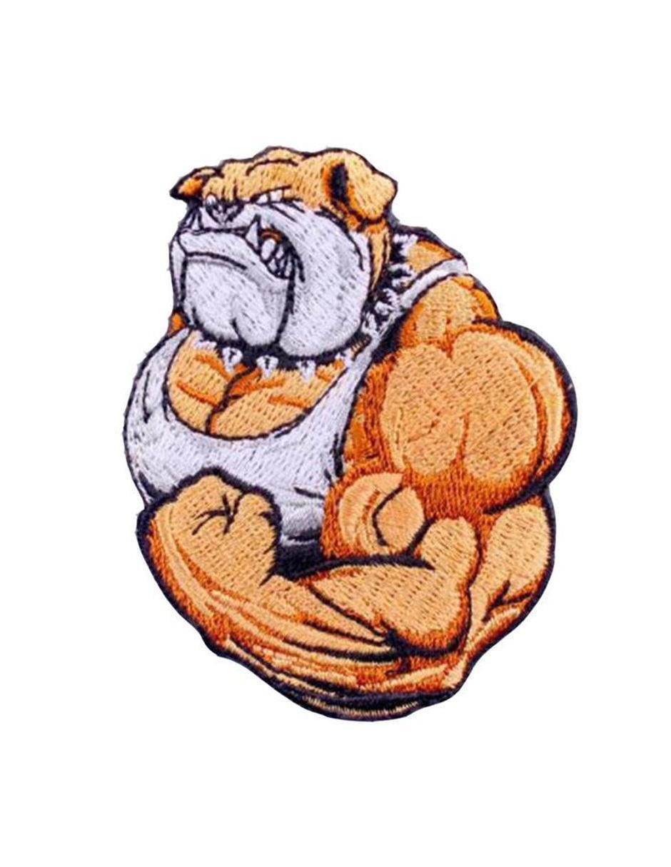 Parche decorativo para ropa Bulldog aplicación bordado