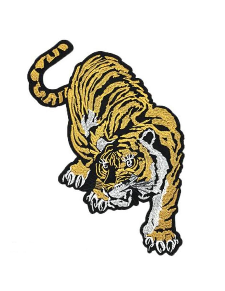 Parche decorativo para ropa Tiger03 aplicación bordado