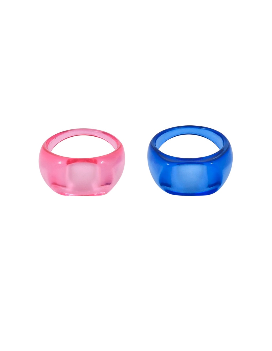 Set anillo cuadrado mate