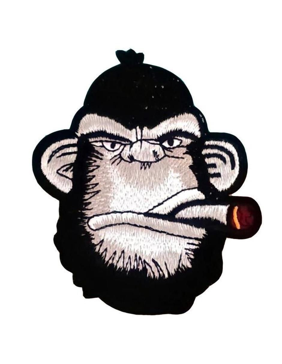 Parche decorativo para ropa Monkey01 aplicación bordado Parche decorativo para ropa Monkey01 aplicación bordado