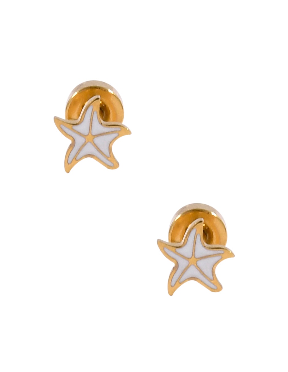 Broqueles de estrella con acabado brillante
