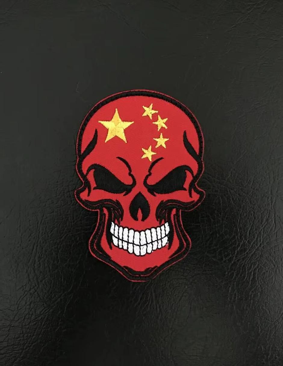 Parche decorativo para ropa Skull Flag04 aplicación bordado 2