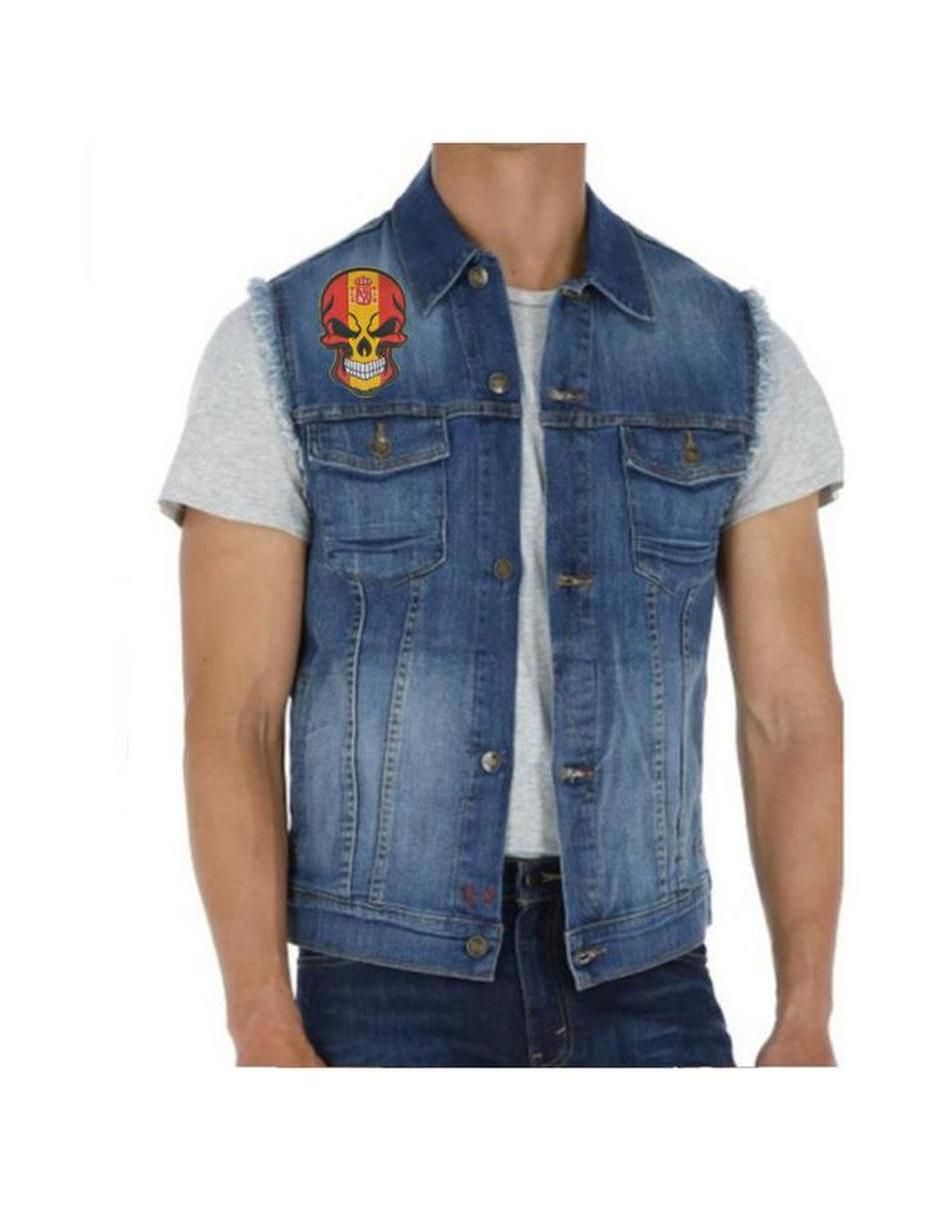 Parche decorativo para ropa Skull Flag01 aplicación bordado 4